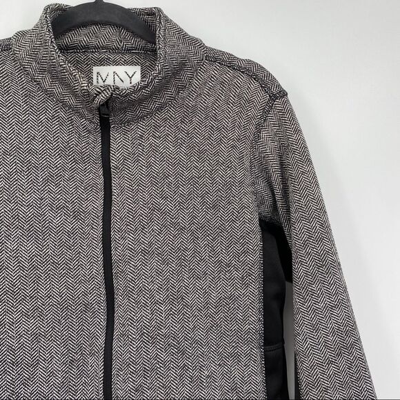 MARC NEW YORK Andrew Marc Herringbone Sleeve Fleece Lined Full Zip Jacket - Picture 4 of 14